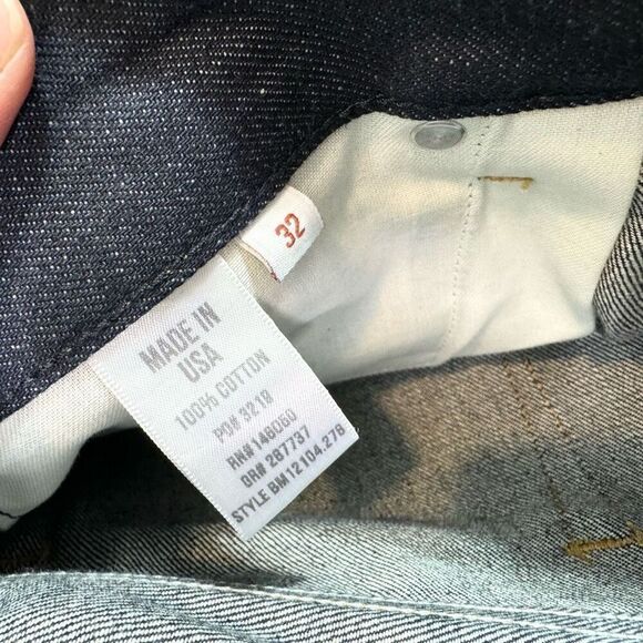 Buck Mason Jeans Mens Size 32 Blue Cotton Five Pocket Button Fly Denim New - Picture 2 of 11